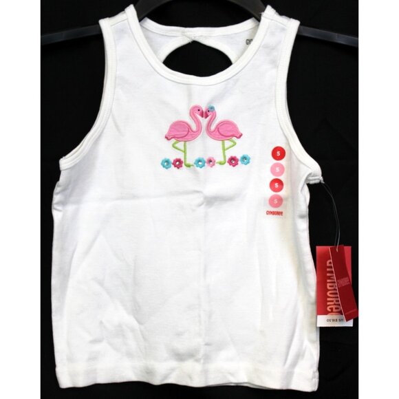 2008 Gymboree Palm Springs T-shirt sz 5 Tank Top Flamingo Florida Vacation Beach - Picture 1 of 5